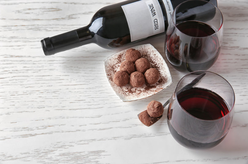 Dark Chocolate Wine Truffles
