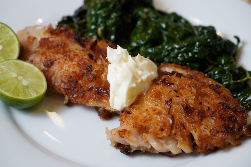 Onion crusted snapper w/key lime butter - Cooking Ideas